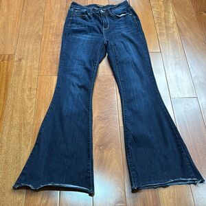 Judy Blue Wide Leg Flare Jeans in Classic Blue size 28